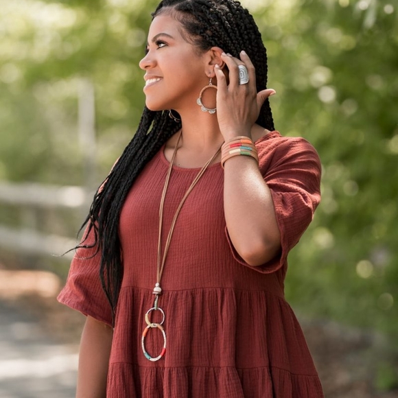 4 Piece Set: Earrings, Cuff, Necklace, Ring - Picture 1 of 4